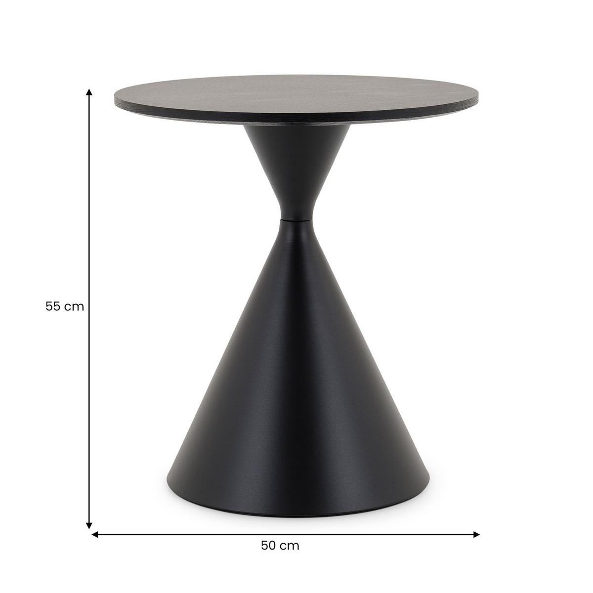 COUCHTISCH ISOMA schwarz - Schwarz, Metall (50/50/55cm) - IDIMEX