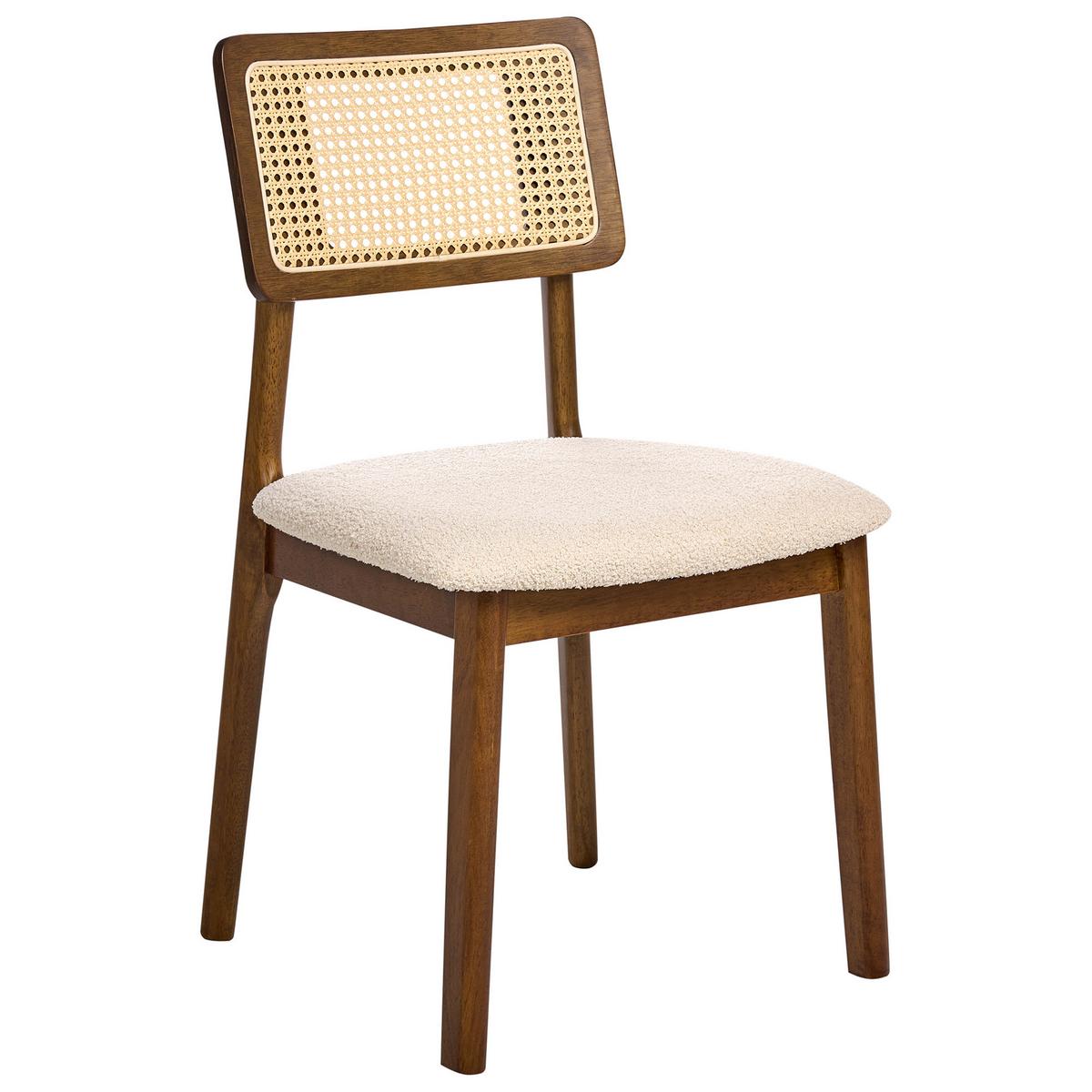 ESSZIMMERSTUHL 2er-Set Holz Braun/Hellbeige Embar - Beige, Holz (50/86/52cm) - Beliani