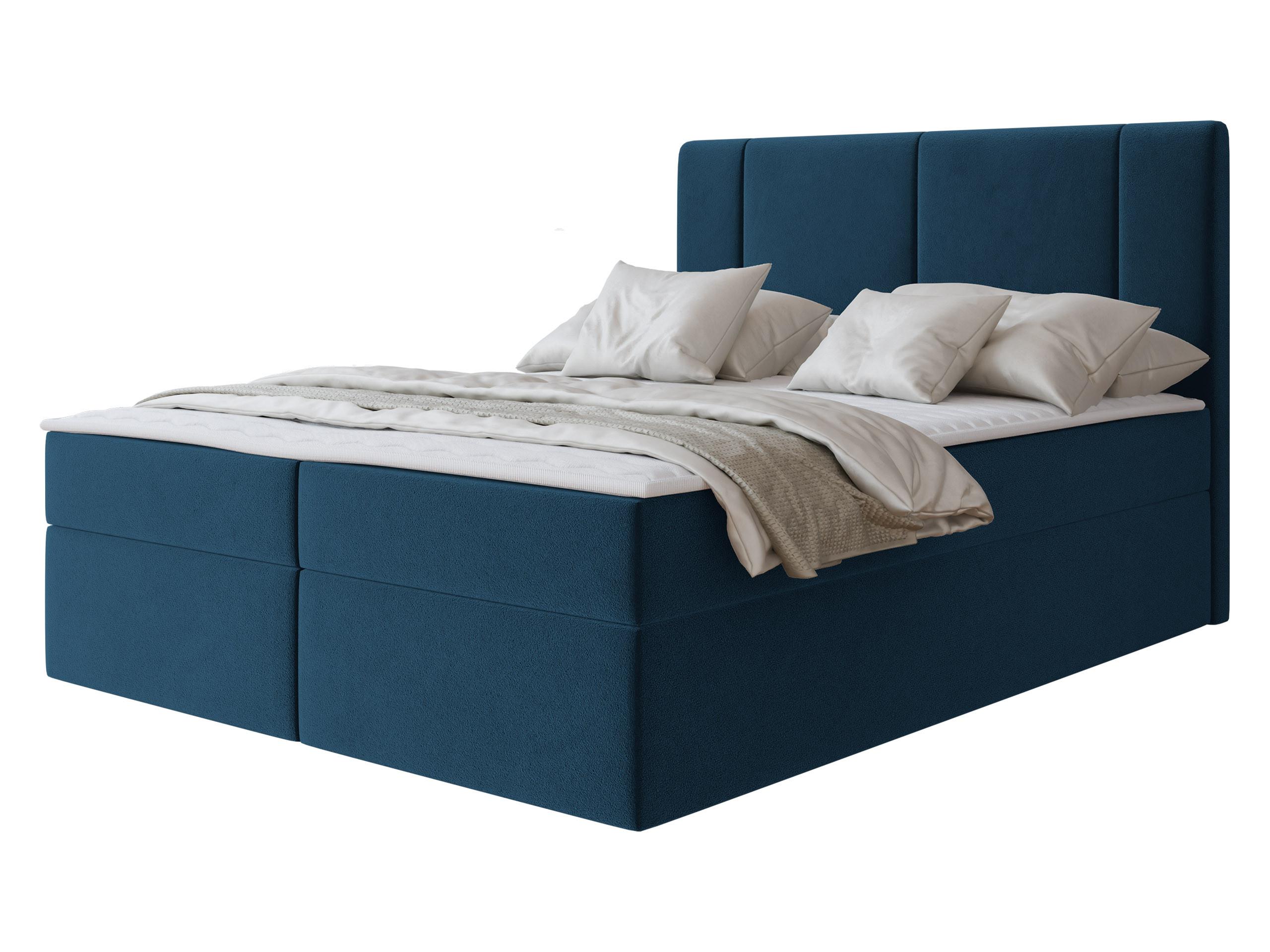 BOXBETT Michelle 160x200 - H3 - Blau/Schwarz, Holzwerkstoff/Kunststoff (160/200cm) - MIRJAN24