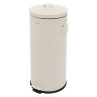 MÜLLEIMER Küche 30L Abfalleimer mit Fußpedal & Softclose-Deckel Beige aus Stahl - Beige, Metall (31/68/37cm) - ML-DESIGN