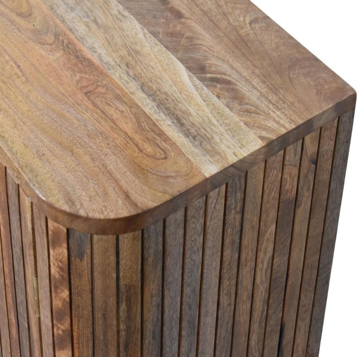 SCHRANK mit Golden-Teak-Finish, 2 Türen, 2 Innenablagen, geröstetes Braun - Braun, Holz (75/80/35cm) - Artisan Furniture