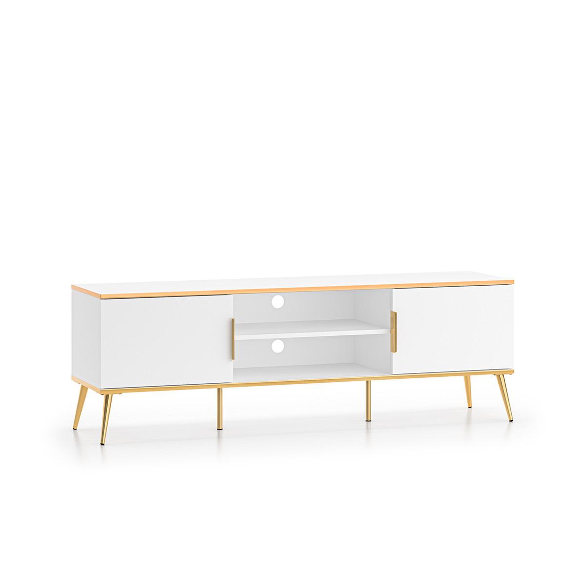 TV-MÖBEL Zora Weiß - Weiß, Holzwerkstoff (160/53/40cm) - Petits-meubles