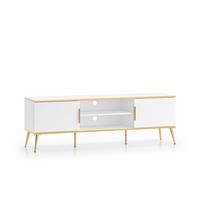 TV-MÖBEL Zora Weiß - Weiß, Holzwerkstoff (160/53/40cm) - Petits-meubles