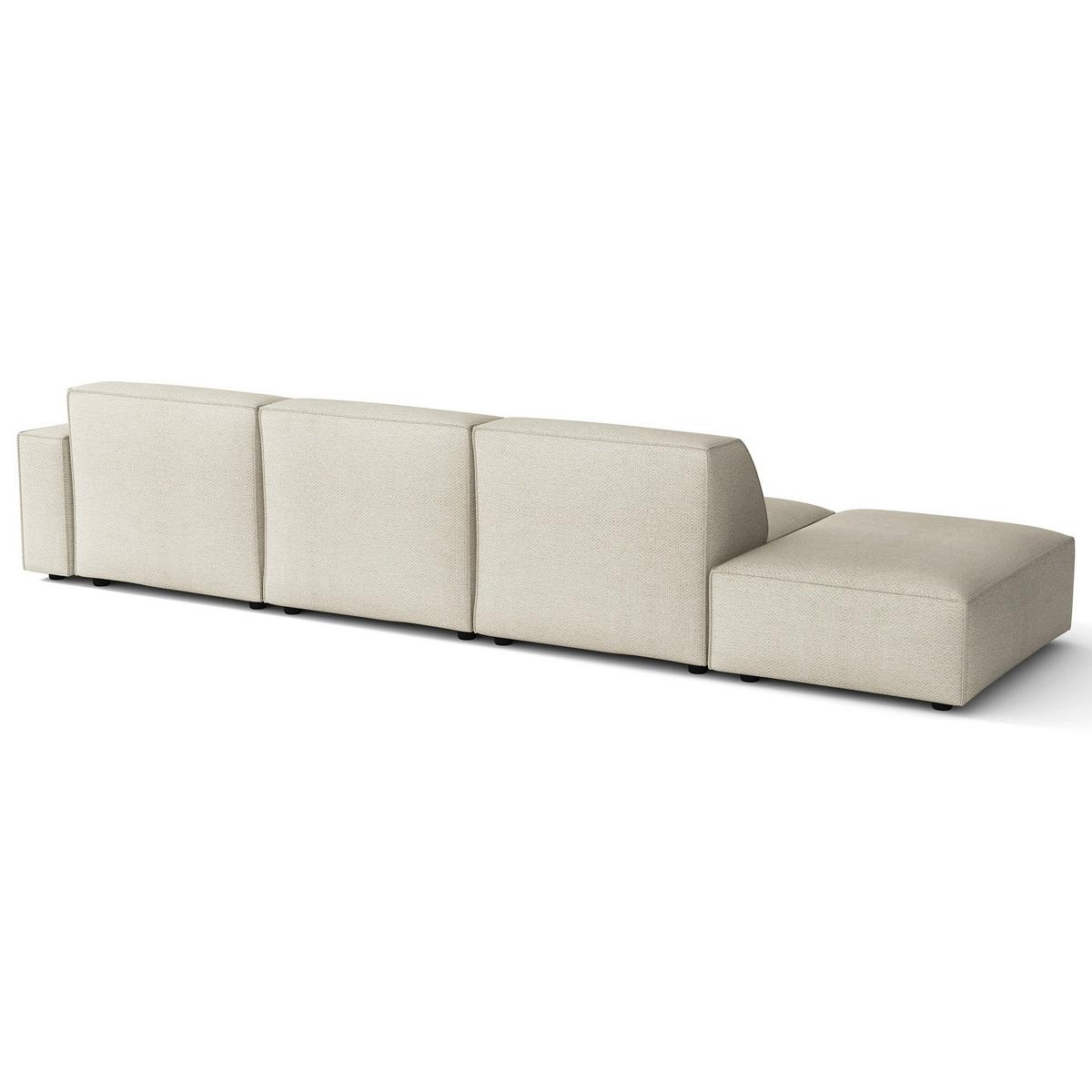 ECKSOFA Sellmo 344 cm - Creme/Schwarz, Kunststoff/Textil (350/166cm) - Selsey