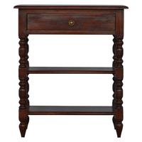 TISCH IN KASTANIENFARBE, 1 SCHUBLADEN, 2 REGAL, DUNKELBRAUN - Dunkelbraun, Holz (60/35/70cm) - Artisan Furniture