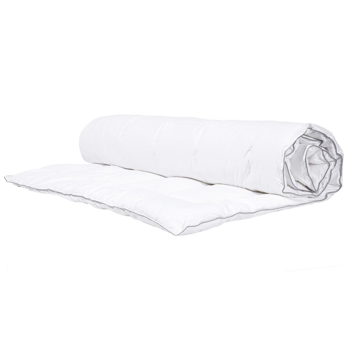 BETTDECKE Mikrofaser Mittelwarm 135/200 cm Howerla - Weiß, Textil (200/135cm) - Beliani