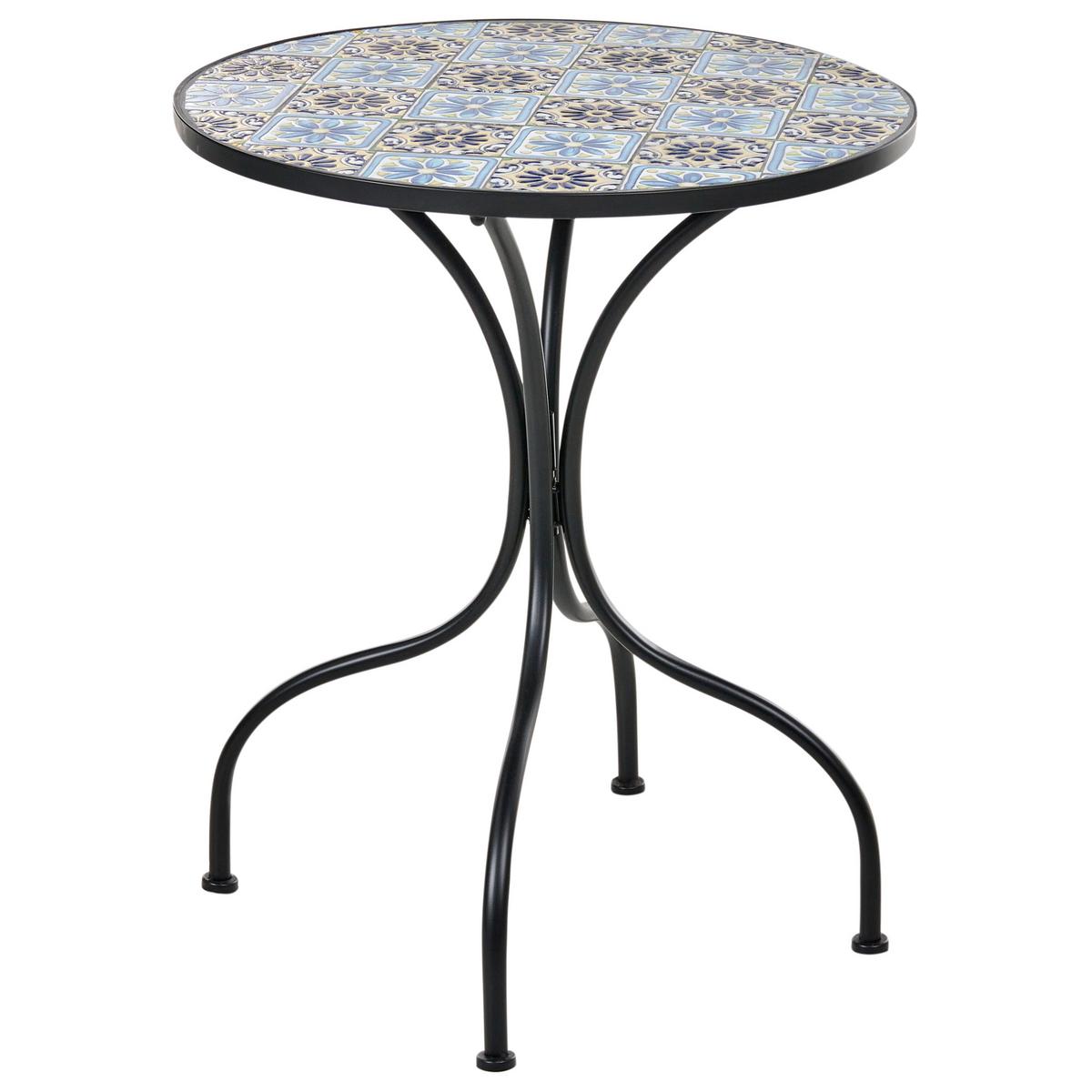 BISTROTISCH 60/60 cm Metall Schwarz Aggius - Schwarz, Metall (60/60/74cm) - Beliani