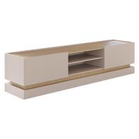 TV-LOWBOARD Zarpant 200 2K - Sandfarben/Eichefarben, Holzwerkstoff (200/47/37cm) - MIRJAN24