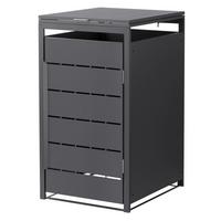 MÜLLTONNENBOX 1er 240L 68x80x120 cm Anthrazit aus Stahl wetterfest - Anthrazit, Metall (80/120/68cm) - ML-DESIGN