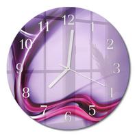 WANDUHR aus Glas Ø30 cm - Abstraktion - Lila, Glas (30/30/0.4cm) - TULUP