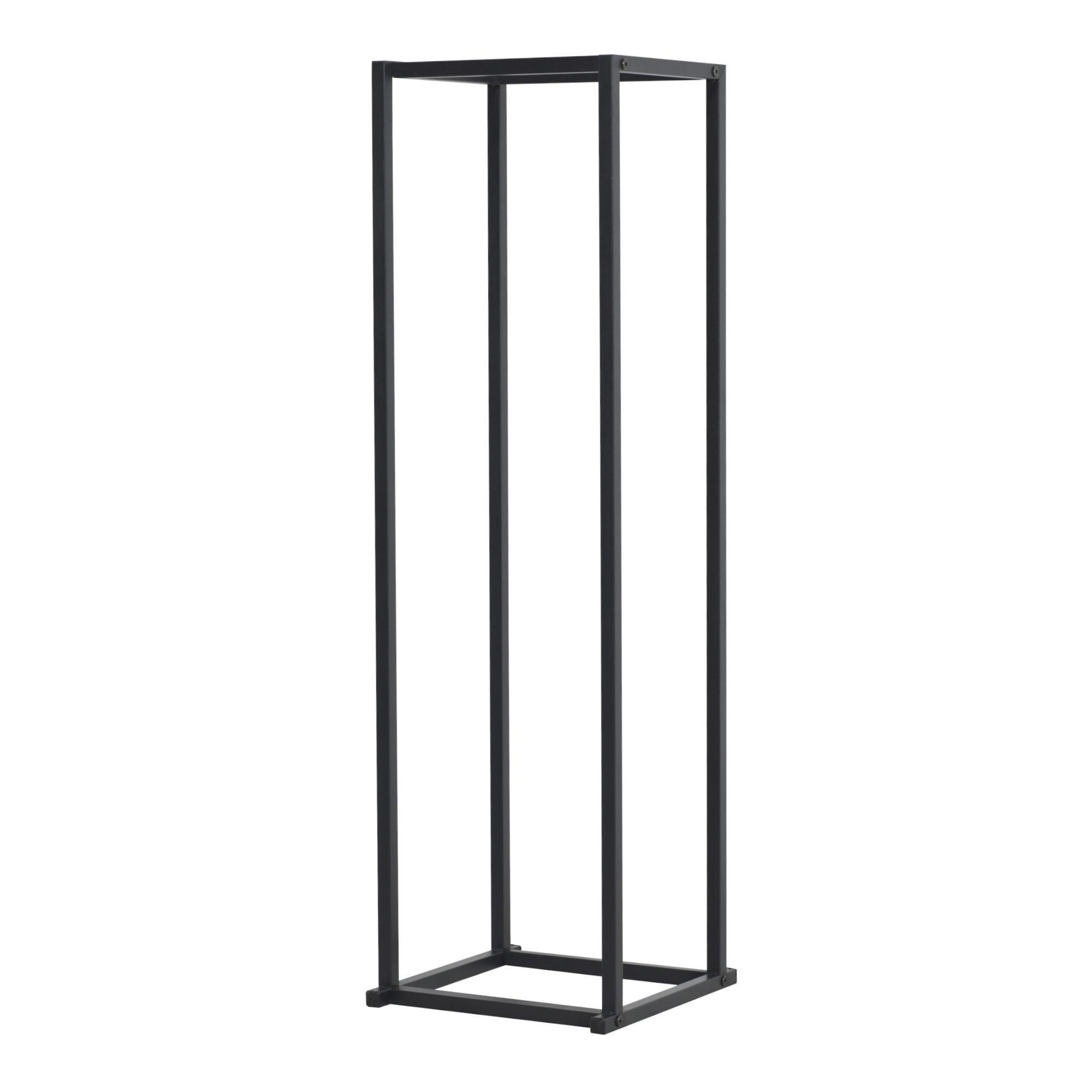 KAMINHOLZREGAL Tibro - Schwarz, Metall (35/120/35cm) - [en.casa]