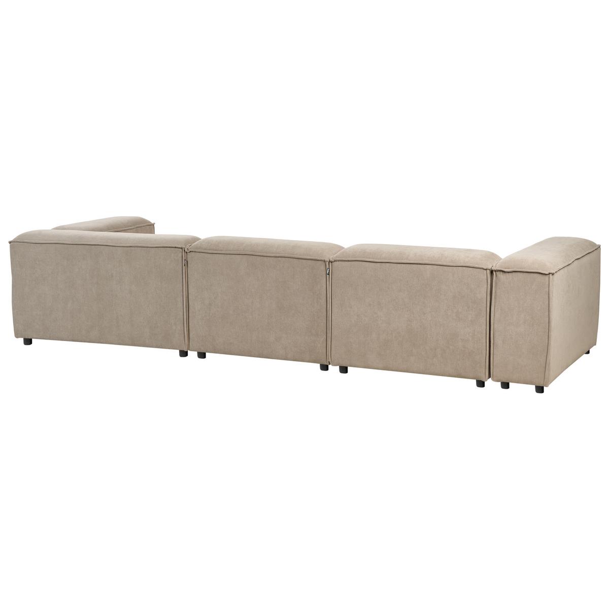 3-SITZER-MODULSOFA Hellbraun Cord Ardal - Hellbraun, Textil (328/68/120cm) - Beliani