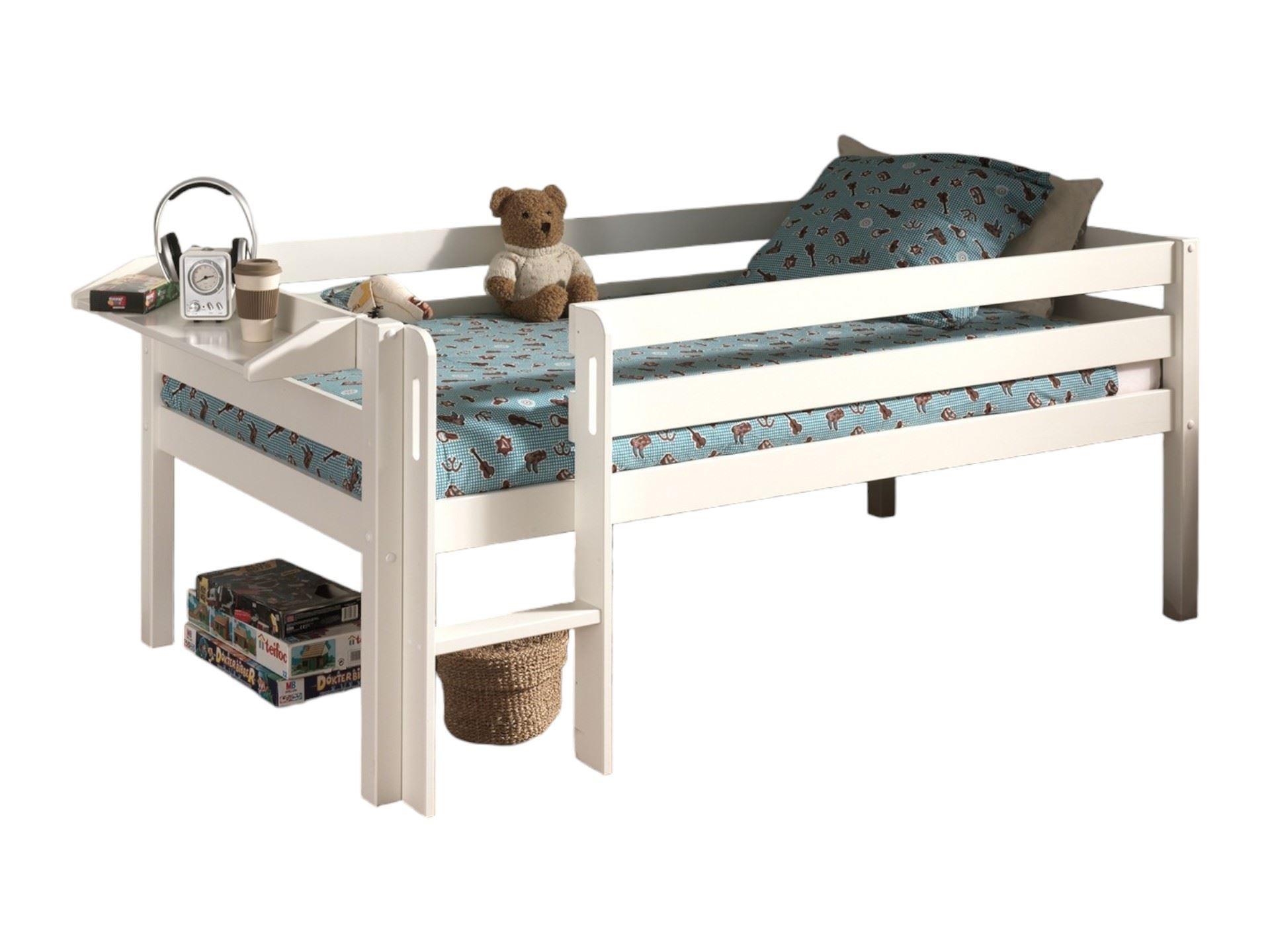 KOJENBETT Karolina 208x83x105 aus Massivholz in Weiß - Beige, Holz (90/200cm) - 58aufmkessel