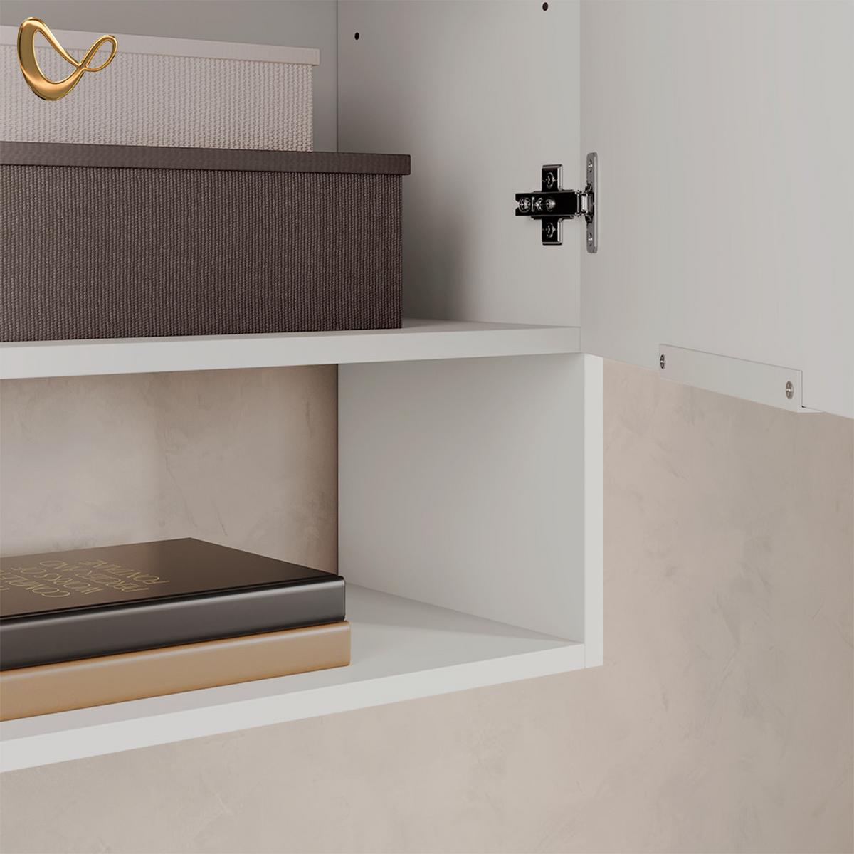 HÄNGESCHRANK Piave Weiß/Sonoma 60 x 100 cm mit Tür - Weiß/Sonoma Eiche, Holzwerkstoff (60/100/30cm) - Livinity®