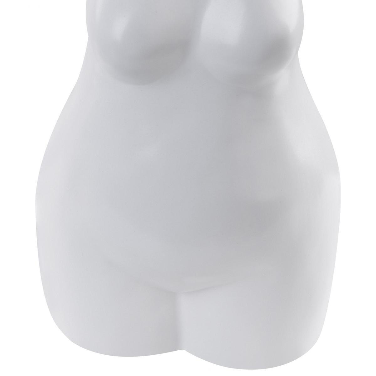 BLUMENVASE Porzellan weiß Aigio - Weiß, Keramik (25cm) - Beliani