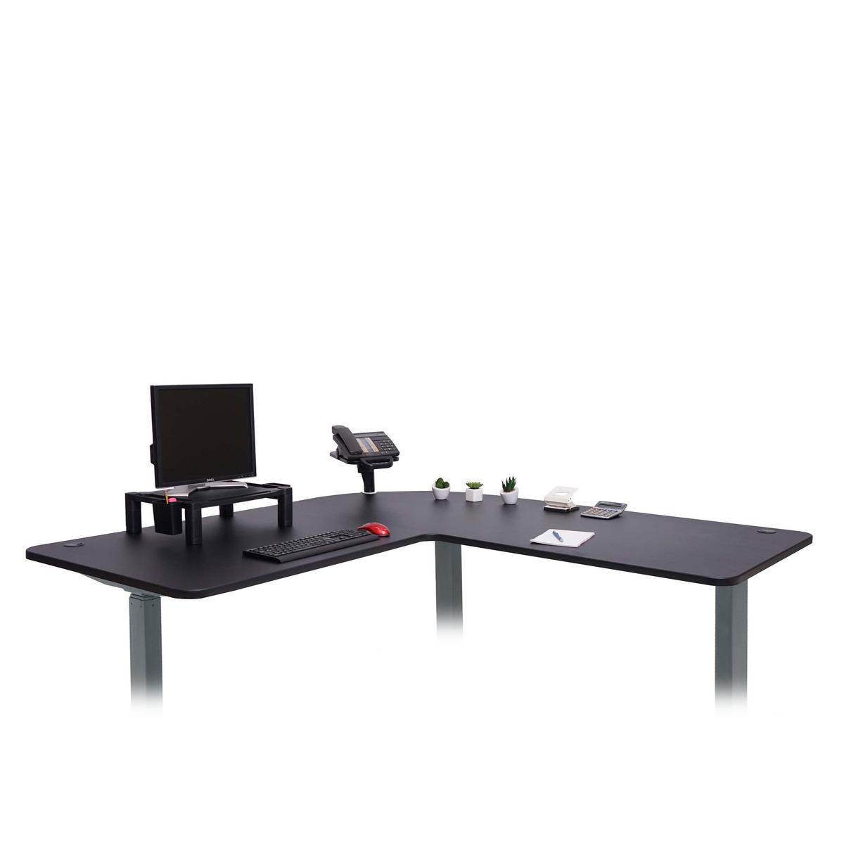 TISCHPLATTE FÜR ECK-SCHREIBTISCH Schwarz - Schwarz, Holz (97/177/2cm) - MCW