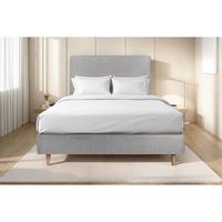 KOPFTEIL gepolstertes – grauer Bouclé-Stoff - 180 cm - Beige/Grau, Karton/Holz (180/120/10cm) - Sommeil de Plomb