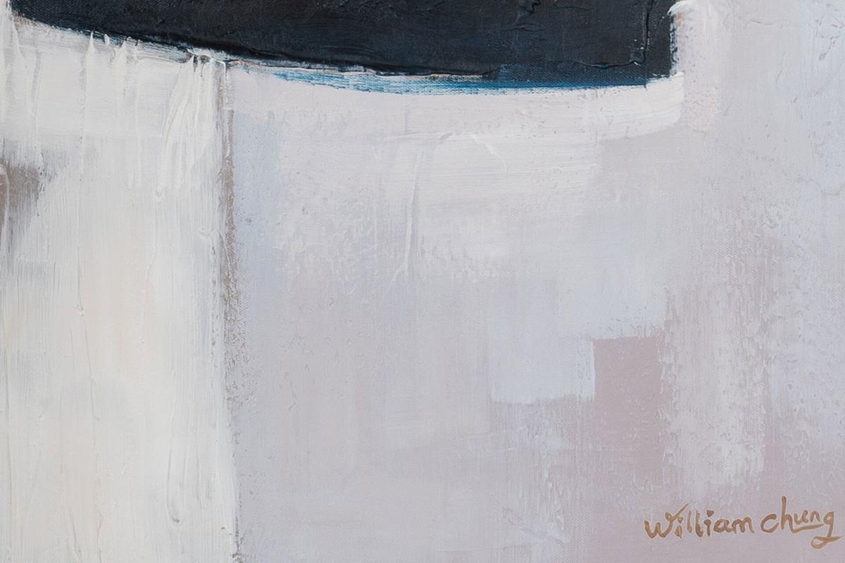 ACRYLBILD HANDGEMALT 75/100 cm - Beige/Schwarz, Holz/Textil (75/100cm) - KUNSTLOFT