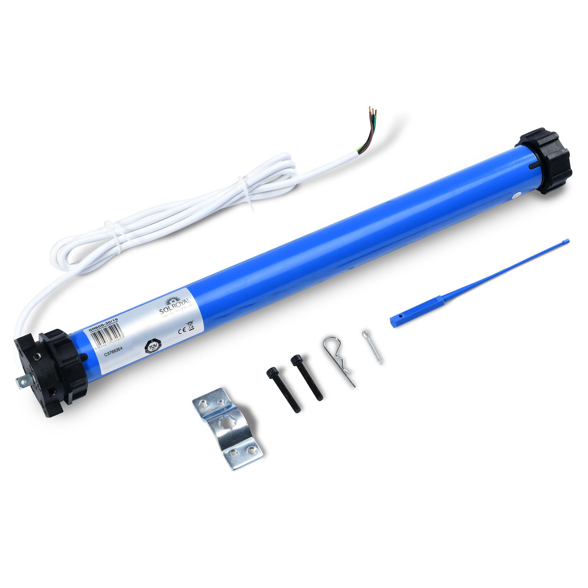 ROHRMOTOR SolTec M90 40Nm ø 45mm SW ø = 60mm - Blau, Metall (6/4/53cm) - Sol Royal