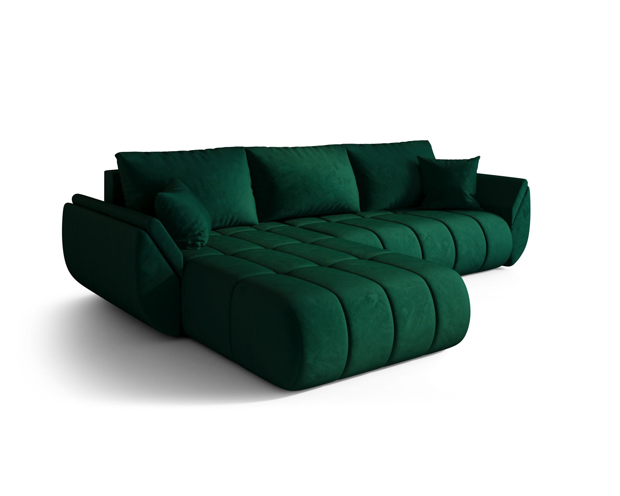 ECKSOFA Misato In Monolith - Grün, Holzwerkstoff/Textil (175/280cm) - Fun Möbel