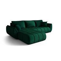 ECKSOFA Misato In Monolith - Grün, Holzwerkstoff/Textil (175/280cm) - Fun Möbel