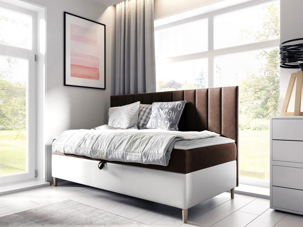 BOXBETT Maja Junior 2 - H3 - Weiß/Braun, Holz (100/200cm) - MIRJAN24