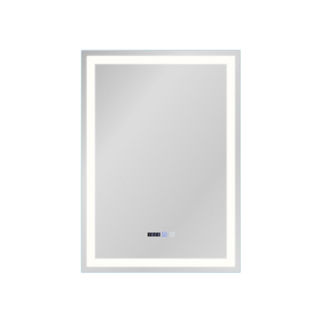 BADEZIMMERSPIEGEL Jena mit LED-Leuchte 50/70/3 cm - Weiß, Glas (70/3/50cm) - Nettlife