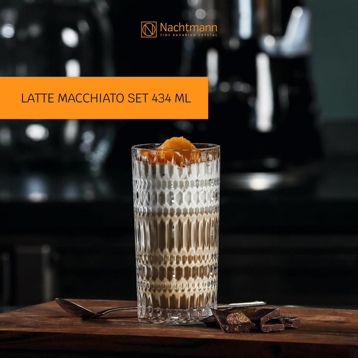 LATTE MACCHIATO GLÄSER Ethno Barista transparent 434 ml 2er Set - Transparent, Glas (0.434L) - Nachtmann