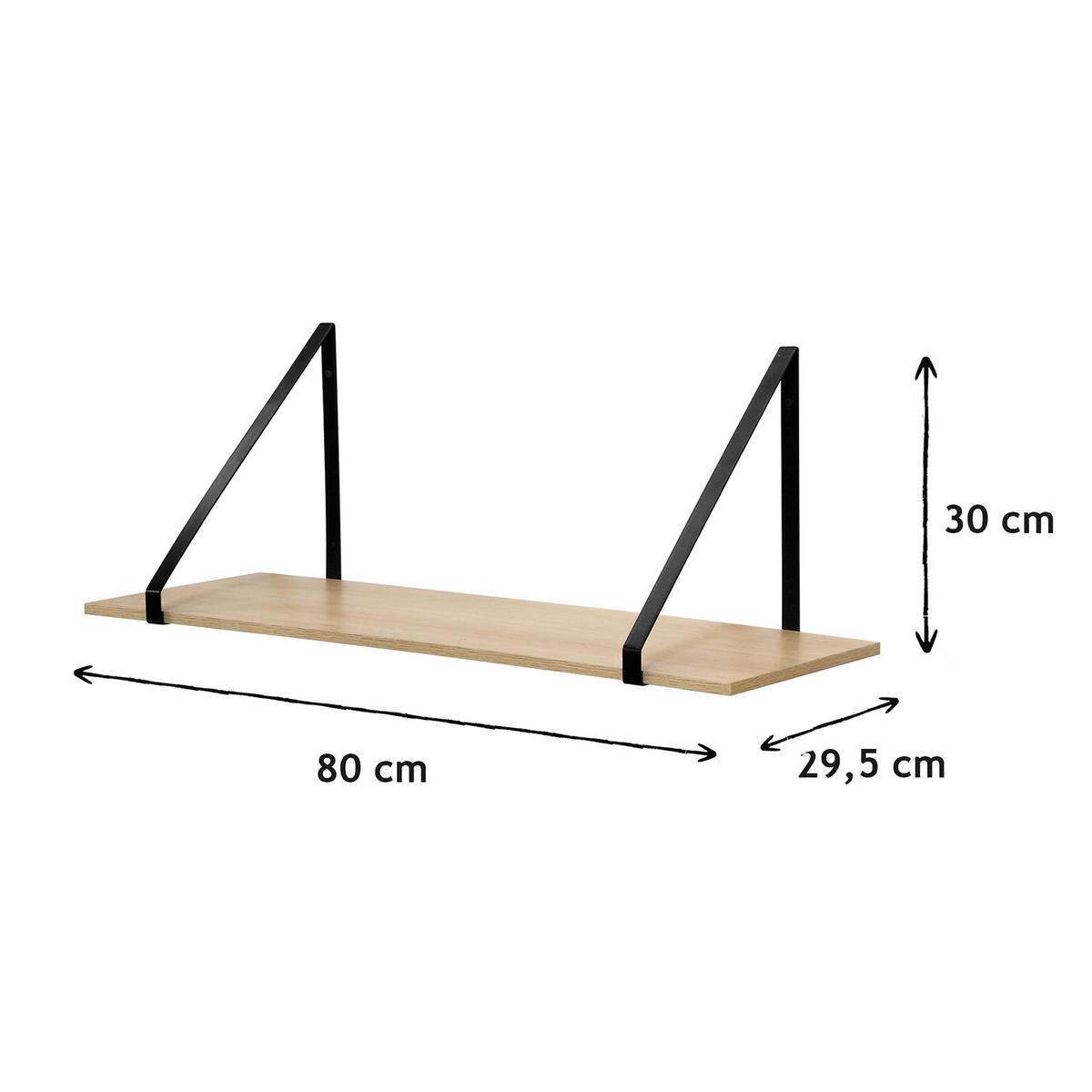 WANDREGAL mit besonders großer Tiefe - T29.5cm - Eschefarben, Holzwerkstoff (29.5/30/4cm) - Calicosy