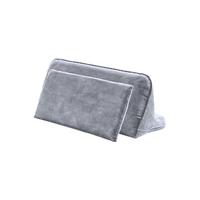 RÜCKENKISSEN WIOLO Grau Velvet - Grau, Textil (80/46cm) - KAWOLA