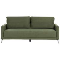 SCHLAFSOFA 3-Sitzer Stoff Grün Heming - Grün, Textil (200/88/90cm) - Beliani