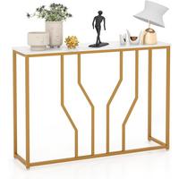 EINGANGSTISCH 80cm Gold - Goldfarben, Holz (30/110/80cm) - COSTWAY