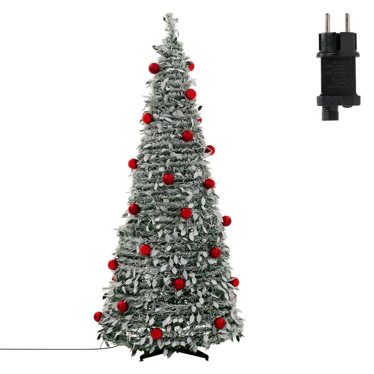 WEIHNACHTSBAUM künstlich Pop Up 180 cm faltbar Weihnachtsdeko inkl. LED Lichterkette - Multicolor, Kunststoff (70/180cm) - ECD-Germany