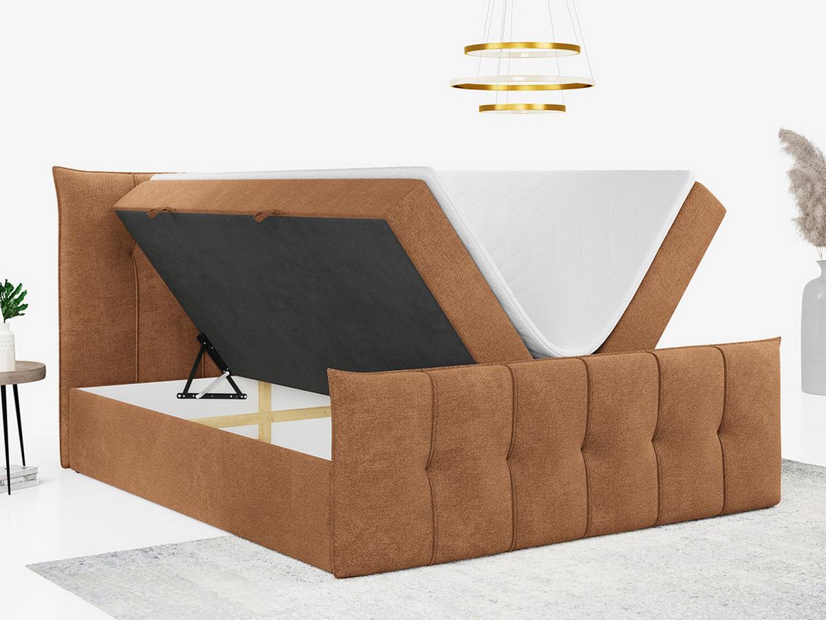 BOXBETT PREMIUM 11 140/200 Orange Struktur - H3 - Orange, Holz/Textil (140/200cm) - MKS