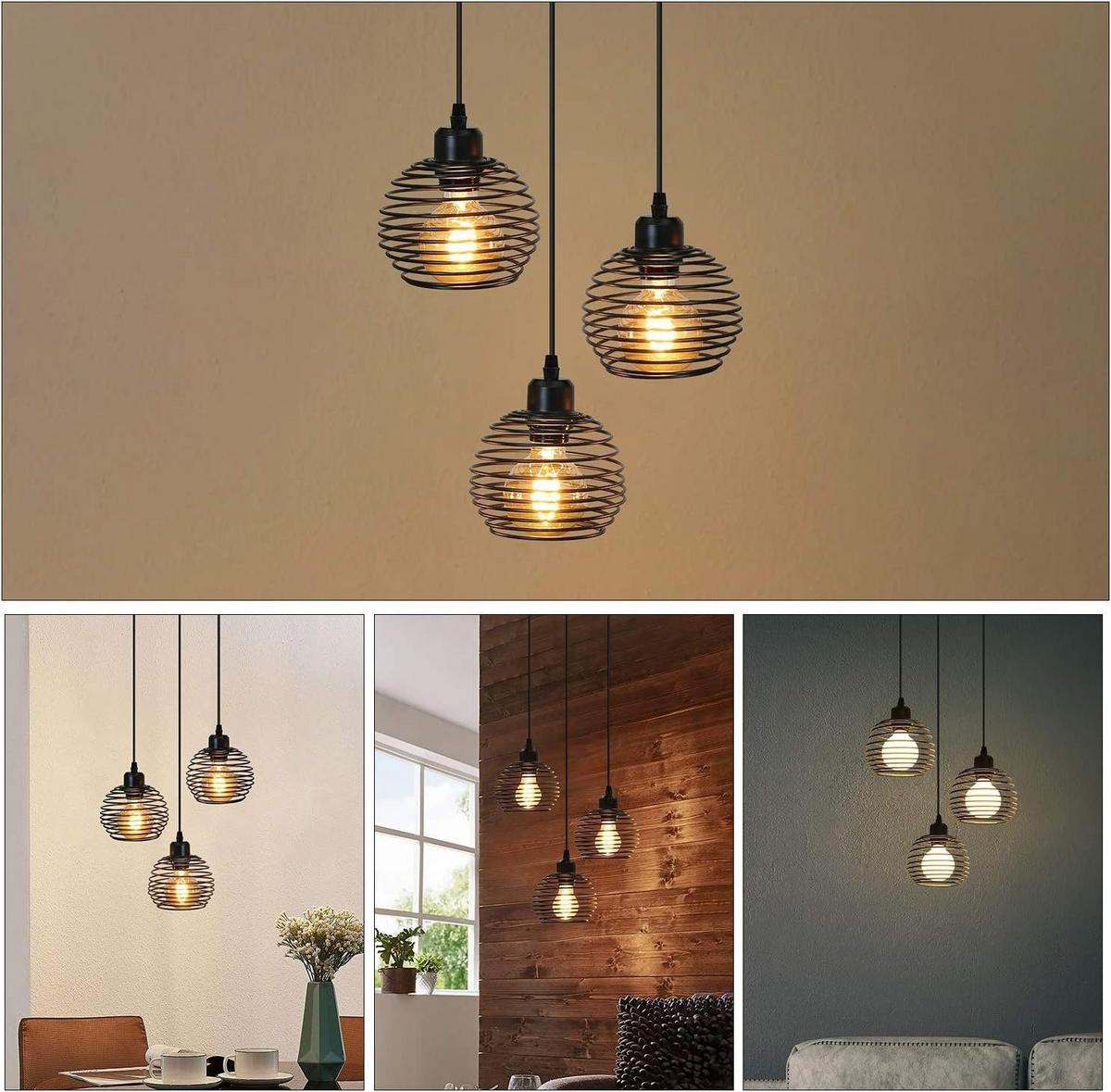 PENDELLEUCHTE Walburga 3-flammig 30/24/139 cm - Schwarz, Metall (30/24/139cm) - Nettlife