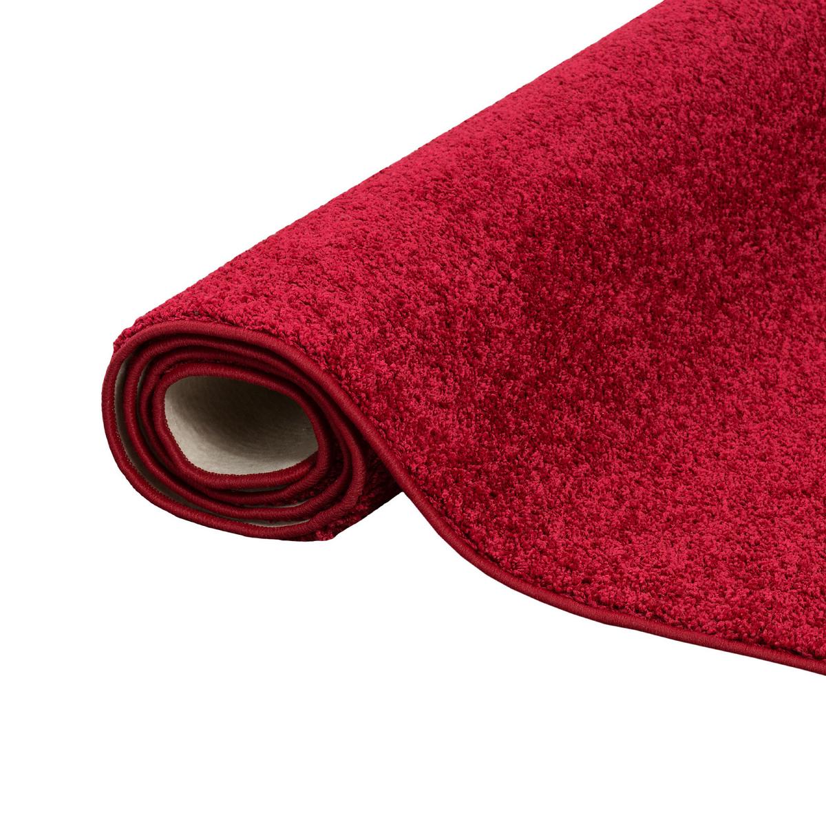HOCHFLOR VELOURS TEPPICH MONA - Rot, Textil (80/200cm) - Snapstyle