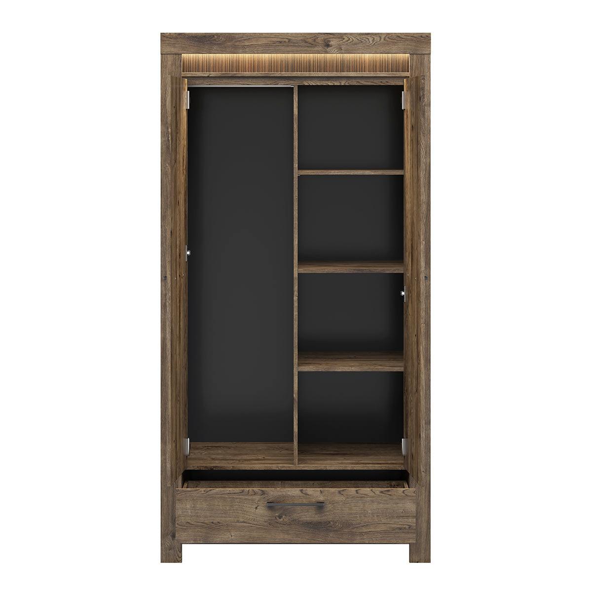 SCHRANK 2 Türen Amaury Holz - Braun, Holzwerkstoff (102/200/62cm) - Petits-meubles