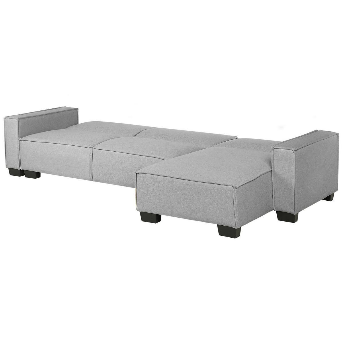 ECKSOFA Polsterbezug Hellgrau rechtsseitig Romedal - Hellgrau, Textil (290/173cm) - Beliani