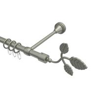 GARDINENSTANGE Primus Alessia 120 cm, 1-läufig, 16 mm Ø Chrom matt - Chromfarben/Nickelfarben, Metall (120cm) - INTERDECO
