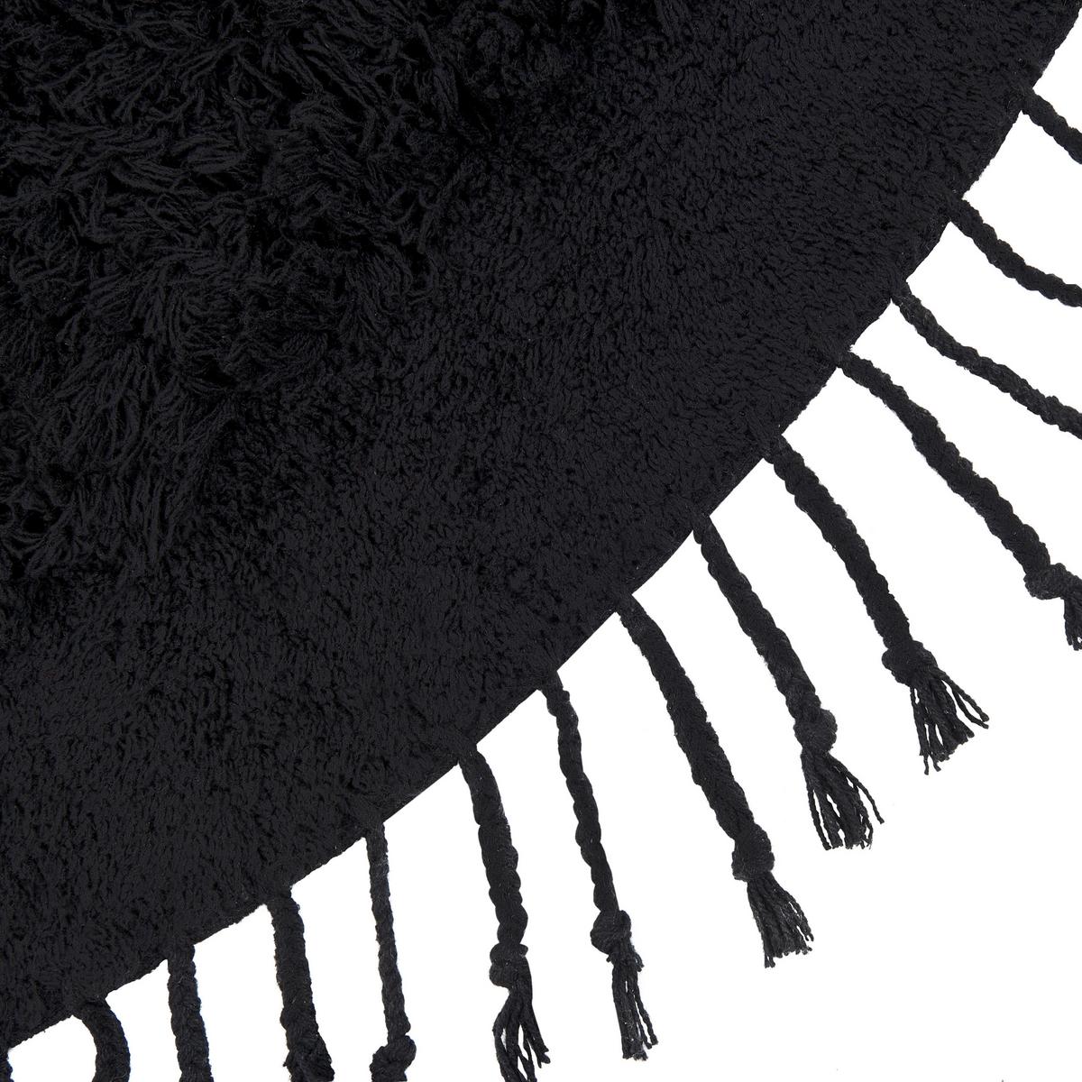 SHAGGY-TEPPICH Bitlis 140/140 cm - Schwarz, Textil (140/140cm) - Beliani