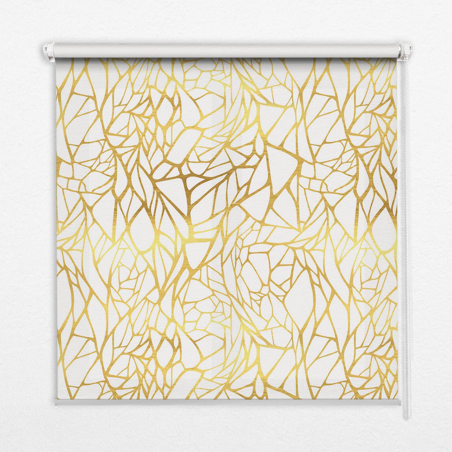 INNENROLLO - Fensterrollo - Rollo - 110x140 cm - Gelbes Muster - Gelb, Kunststoff (110/140/0.5cm) - TULUP