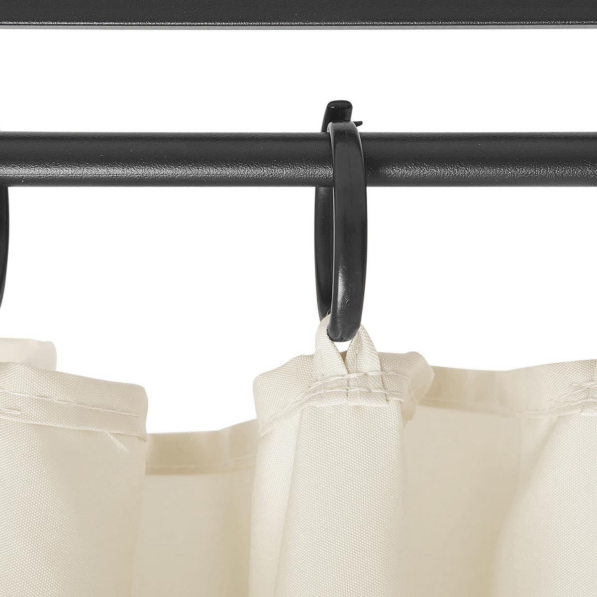 PAVILLON Stahl beige/schwarz rund ⌀ 368 cm Safara - Beige/Schwarz, Metall (368/275/368cm) - Beliani