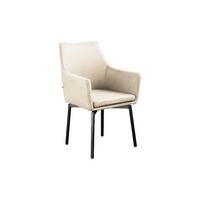 STUHL CALI Beige Microfaser Drehbar (180°) - Beige, Textil (56/88.5/61cm) - KAWOLA