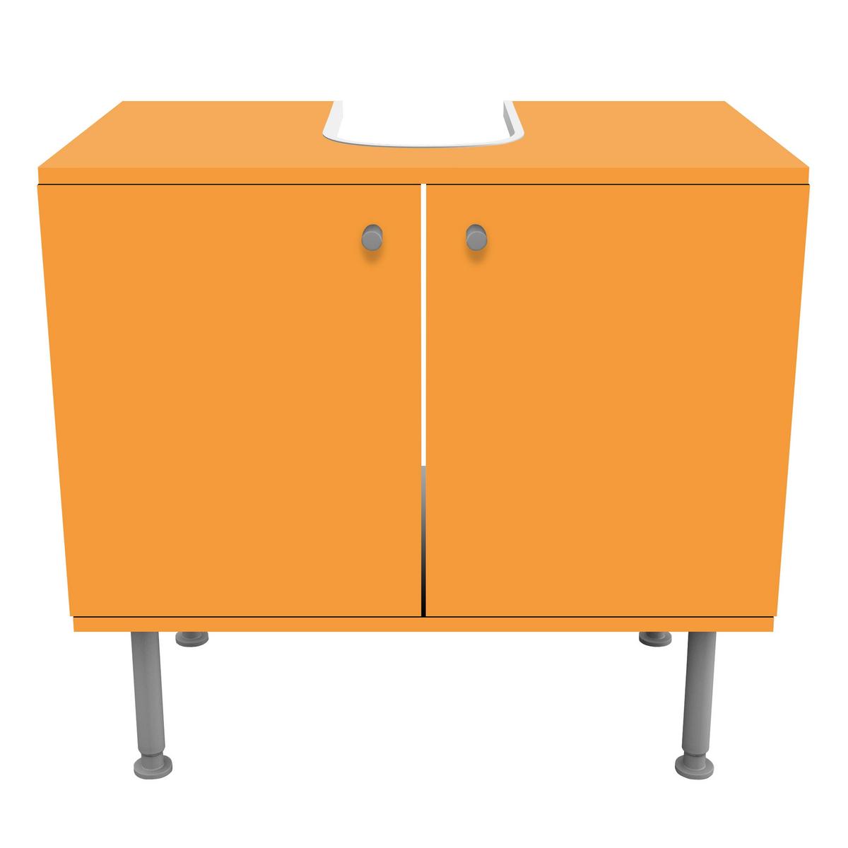 WASCHBECKENUNTERSCHRANK Mango 60/55/35 cm - Orange, Holzwerkstoff (60/55/35cm) - Bilderwelten