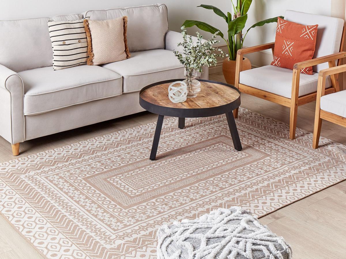 KURZFLOR-TEPPICH Baglar 230/160 cm - Beige, Naturmaterialien (160/230cm) - Beliani