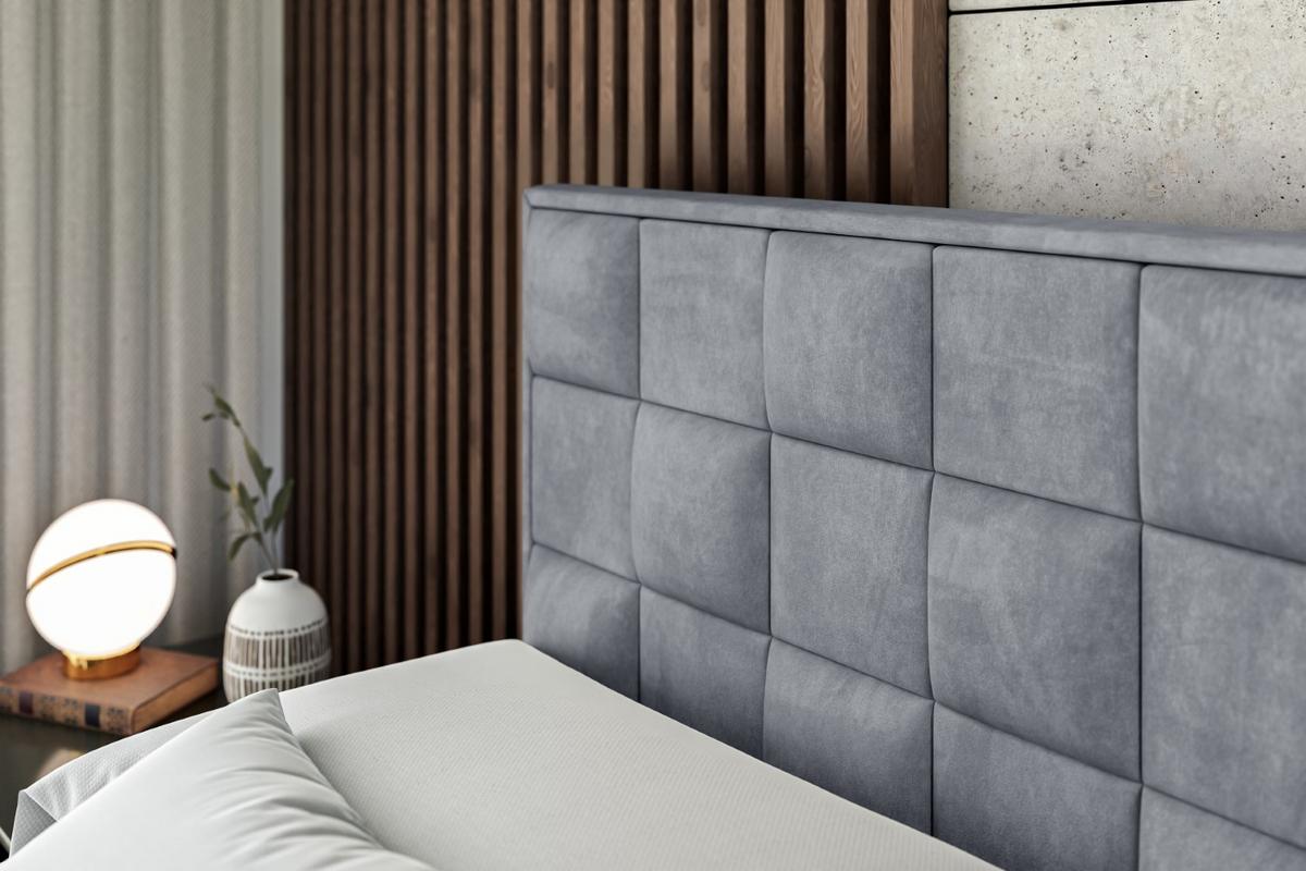 BOXBETT ZAFIRA - 140x200 - H3 - Grau - Grau, Holzwerkstoff (140/200cm) - ALTDECOR