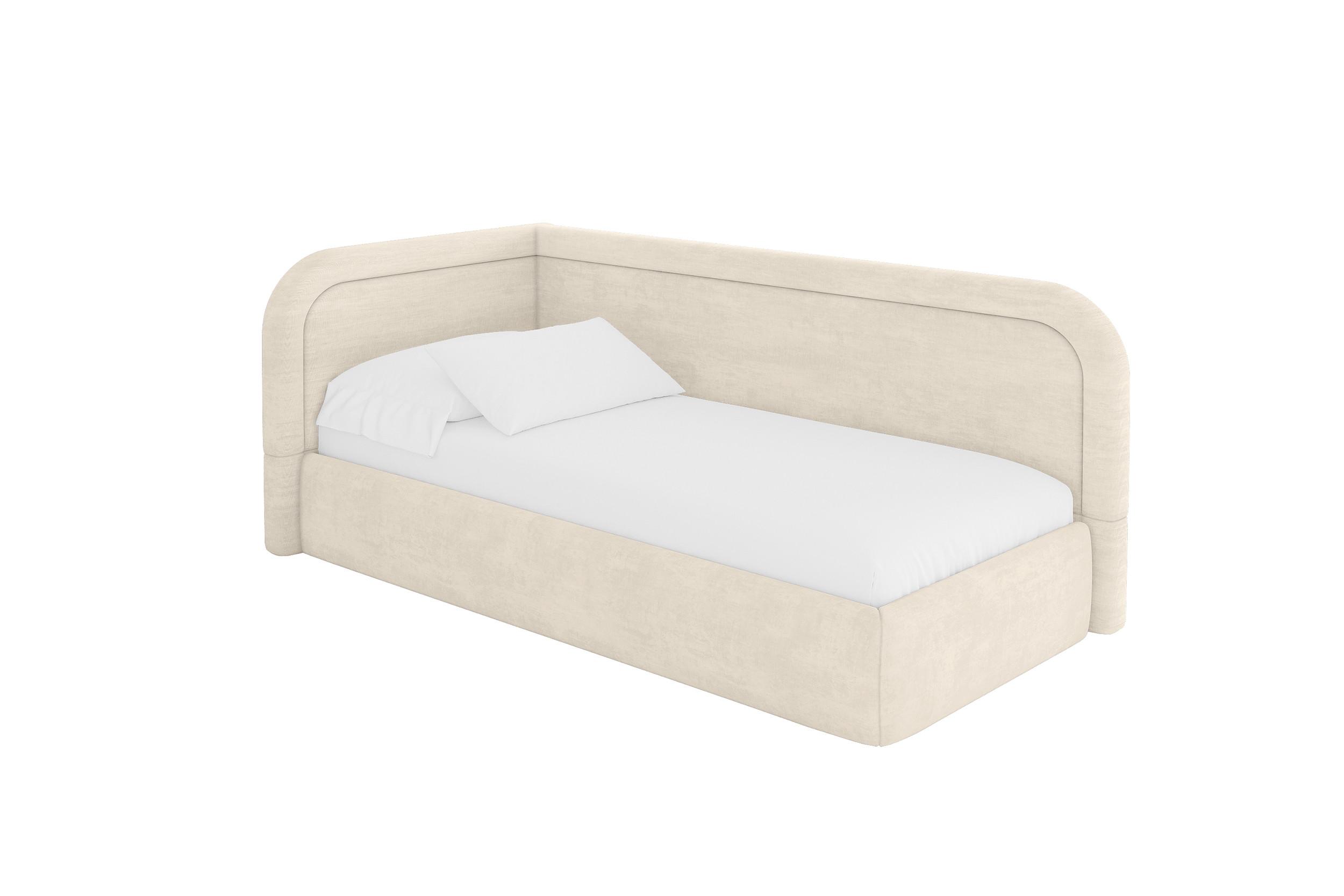 EINZELLBETT Jugendbett mit Bettkasten und Matratze H3/H4, Rechts - JOVY 90x200 Beige - Naturfarben, Holzwerkstoff/Textil (90/200cm) - ALTDECOR