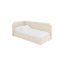 EINZELLBETT Jugendbett mit Bettkasten und Matratze H3/H4, Rechts - JOVY 90x200 Beige - Naturfarben, Holzwerkstoff/Textil (90/200cm) - ALTDECOR