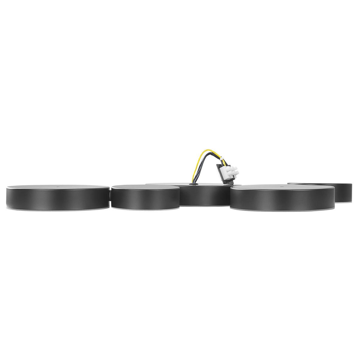DECKENLEUCHTE Luga 20/54/3 cm - Schwarz, Metall (20/54/3cm) - Beliani