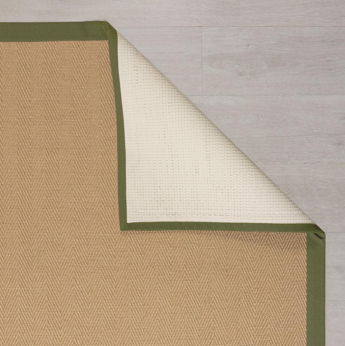 JUTETEPPICH TRENT, geometrisch, Braun-Grün, 60 x 230 cm - Naturfarben/Grün, Textil (60/230cm) - KADIMA DESIGN